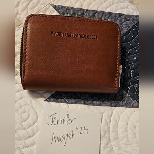 Portland leather goods small Zip wallet (honey)